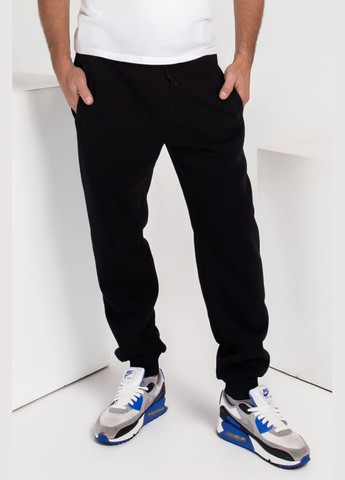 Чорні утеплені флісом спортивні штани з манжетами ISSA PLUS (279581529)
