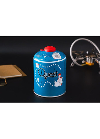 Набір із 12 шт газових балонів різьбових бутанових, 450гр Quest (353502500)