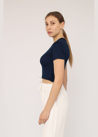 Футболка с коротким рукавом женская цвет синий CB-00275561 Crep - (330222842)