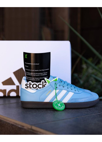 Белые демисезонные кроссовки мужские adidas samba argentina blue адидас самба No Brand