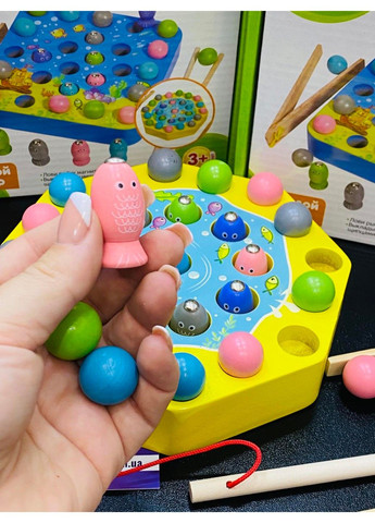 Дерев'яна іграшка Риболовля 2 види рибалка No Brand (302236175)