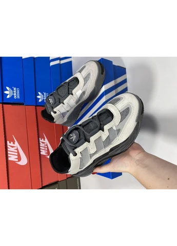 Черные летние кроссовки adidas niteball grey black адидас найтбол No Brand