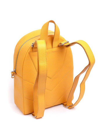 Жіночий шкіряний рюкзак 16321 із зернистою текстурою, Жовтий Shvigel (333662377)