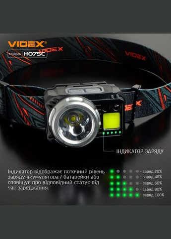 Фонарь налобный VLF-H075C 550 Lm 5000 K IP65 (27298) Videx (284106744)