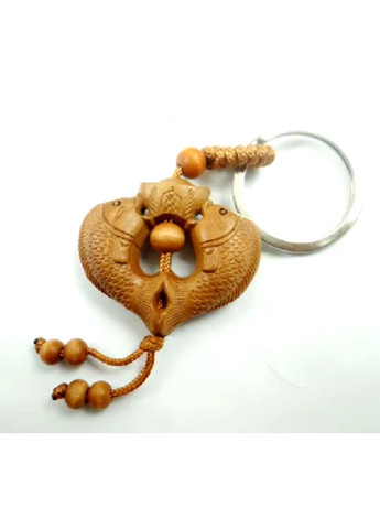 Брелок для ключів талісман підвіска зі знаком зодіак з червоного дерева у вигляді знака зодіак Риба No Brand (305776579)