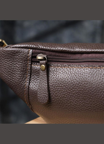 Сумка на пояс через плечо мужская кожаная Коричневый 35633 Shvigel (334673988)