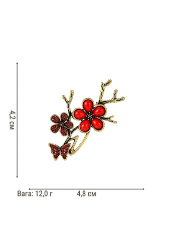 Брошка Танок червоних пелюсток — легкий акцент образу щодня Fashion Jewelry (399954822)