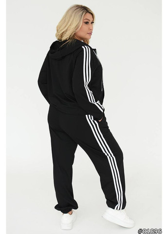 Жіночий спортивний костюм великих розмірів (кофта на блискавці + штани) Україна (360548427)