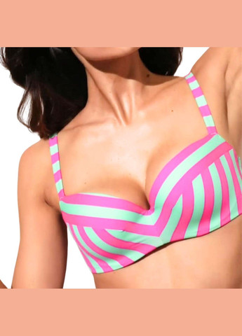 Розовый раздельный купальник розовый в полоску angela bsg - 014 Toccata