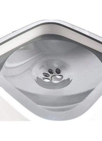 Поїлка непроливайка для собак та кішок з плаваючим диском Миска антипроливайка для води MAGIC BOWL Біла 1,5л Losso (363832235)