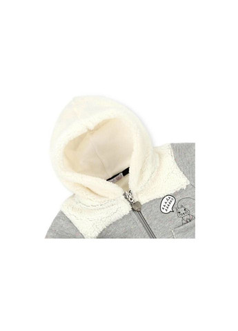 Кофта на молнии с меховым капюшоном (6943-68G-gray) Haknur (301146848)