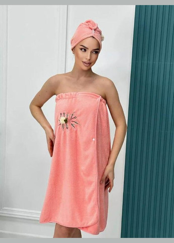 Женская чалма с полотенцем 80х140 (П4К-novo-f-sauna-001) No Brand (323161124)