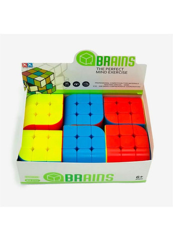 Кубик Рубіка 3х3 Brains, 5.5 см, із закругленими кутами, гладкий механізм No Brand (369365693)