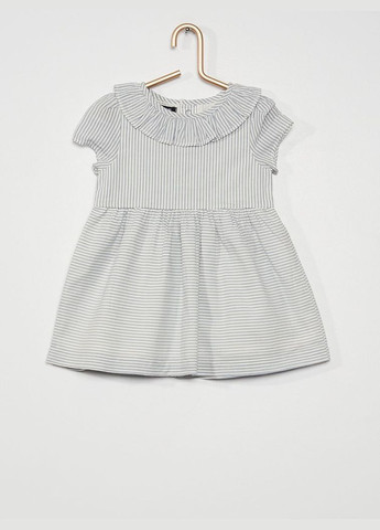 Серое платье лето,серый в белую полоску, Kiabi (291149413)