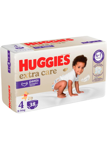 Подгузники-трусики Extra Care Pants 4 (9-14 кг), 38 шт. Huggies (328309102)