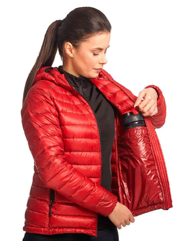 Светло-бордовая демисезонная пуховая женская куртка ROCK FRONT Mistral UL