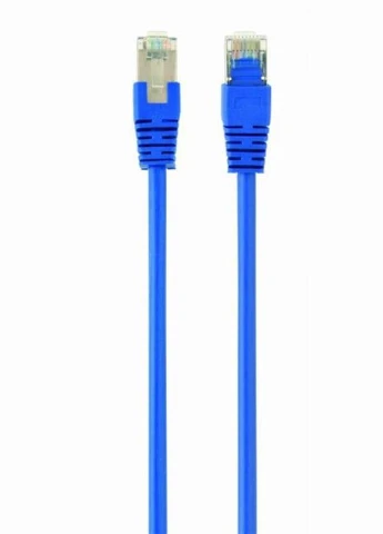Патч-корд FTP (PP22-0.5M/B) cat.5Е, литий, 50u штекер із засувкою, 0.5м, синій Cablexpert (332967998)