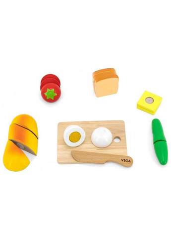 Игрушечные продукты Toys Завтрак 44541 набор деревянных продуктов игрушек Viga (317619361)