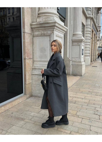 Графитовое Женское пальто из кашемира. Avanti
