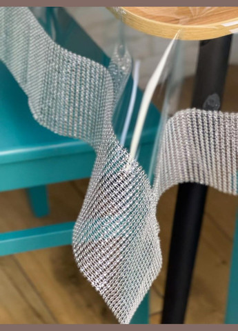 Силиконовая скатерть со Стразовой Серебряной лентой 250х100 см Royal House (314962777)