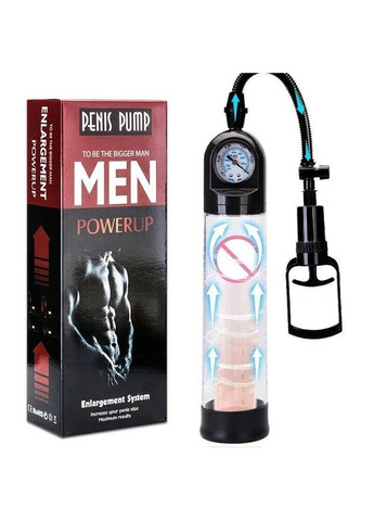Вакуумная помпа Men Powerup со стрелочным манометром и ручным насосом No Brand (303889135)