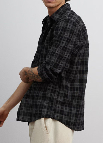 Черная кэжуал рубашка H&M