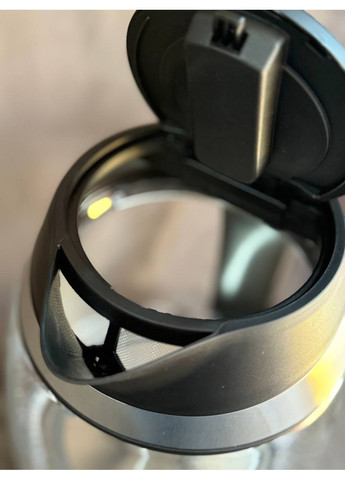 Дисковой стеклянный электрочайник EKG-25012 1,8л LED RGB подсветка 2200Вт Черный/Серый Grunhelm (357208023)