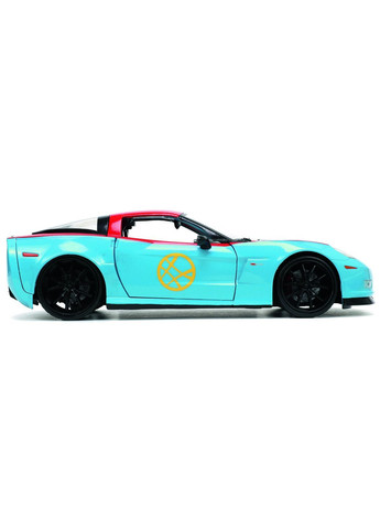 Машина металлическая Марвел Шевроле Корвет с фигуркой Доктора Стренджа, 1:24, голубой () Jada 253225024 (362184572)
