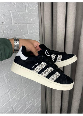 Чорні Осінні кросівки чоловічі adidas campus 00s leopard адідас кампус No Brand