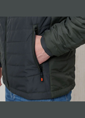 Оливковая (хаки) демисезонная мужская демисезонная куртка большого размера SK
