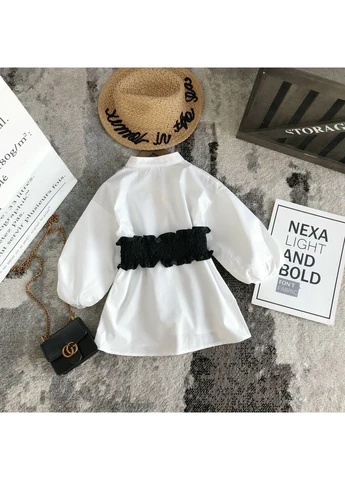 Біла стильна сукня No Brand (390488084)