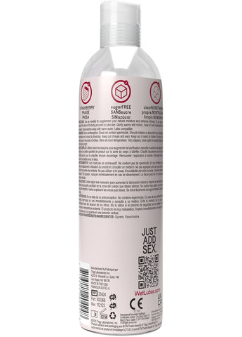 Согревающий лубрикант на водной основе Warming Strawberry 4 in 1, без сахара (118 мл) Wet (366876743)