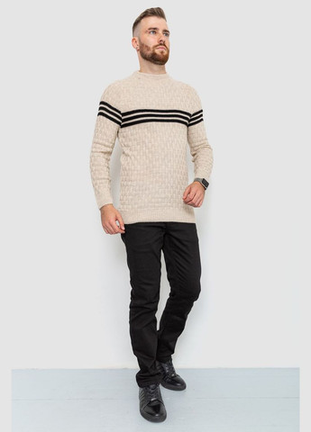 Светло-бежевый демисезонный свитер мужской, цвет черный, Ager