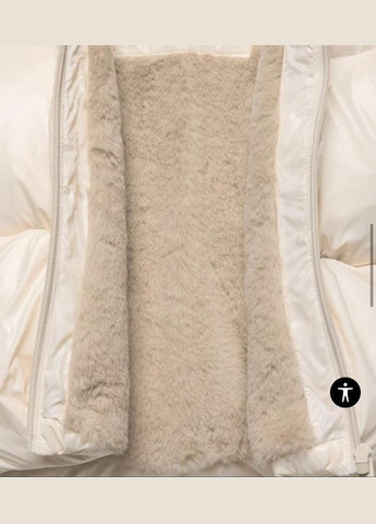 Молочна дитяча зимова куртка пуховик для дівчинки 5644/834 молочний Zara