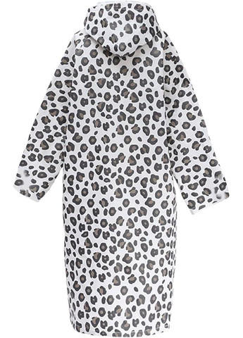 Многоразовый дождевик XS-5XL (44-58) принт "Леопардовый" на кнопках с капюшоном, размер универсальный Eva (363192866)