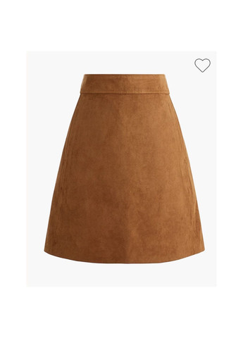 Коричневая однотонная юбка J.Crew