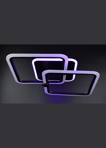 Люстра светодиодная потолочная LED светильник для квартиры на потолок лэд с пультом 25950 Черный 10х41х63 см. Sunnysky (364760458)