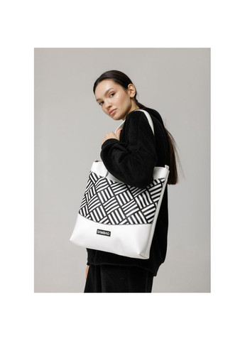 Сумка Shoper NOVA біла з принтом "StriQ" Sambag (329692810)