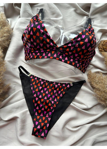 Черный комплект бюстгальтер без поролона + трусики слип 390 chxl черный CHLX