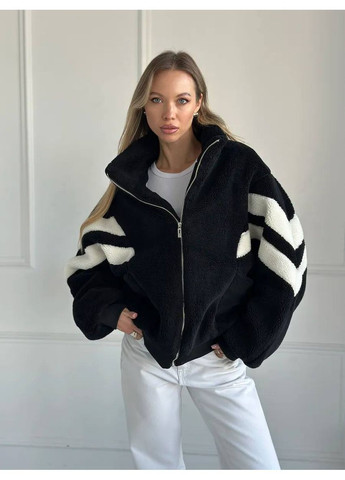 Чорна демісезонна жіноча куртка-бомбер KaraMix