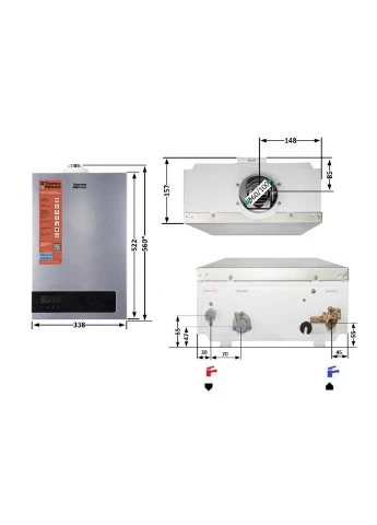 Газовая колонка 10 л Silver турбированная водонагреватель для горячей воды. Thermo Alliance JSG20-10ETP18 (375192020)