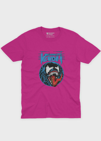 Розовая демисезонная футболка для девочки с принтом супервора - веном (ts001-1-fuxj-006-013-026-g) Modno