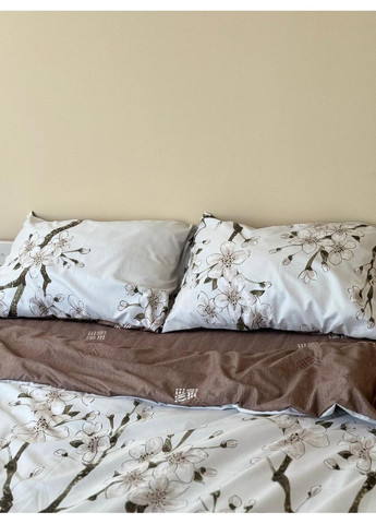 Постільна білизна з резинкою Фрезія, сатин Полуторний розмір, наволочки 50/70 No Brand (364220029)