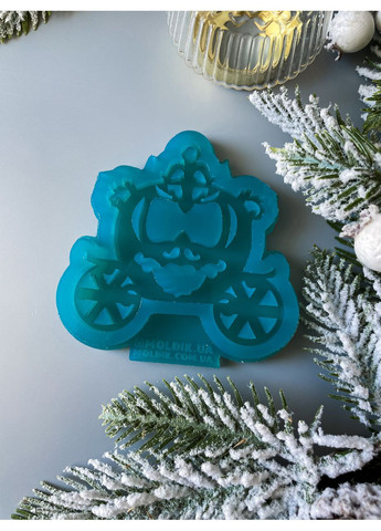 Молд Карета 1 для новорічних іграшок на ялинку силіконова форма для епоксидної смоли No Brand (370566486)