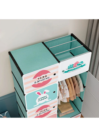 Детский шкаф мини-компактный-портативный-модульный 4 полки Closet AND LY-1047 NOW BRAND (371797427)