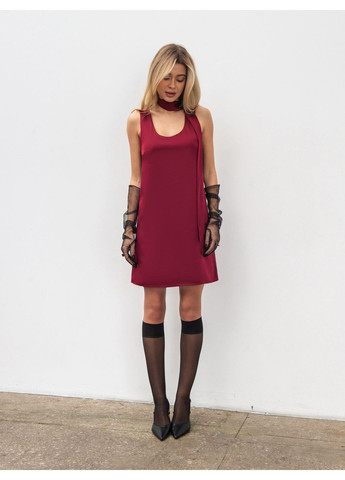 Бордовое платье Romashka однотонное