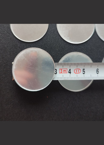 Дзеркальні пластикові наклейки круги Срібні 30 шт 3 см Б369 No Brand (302242135)