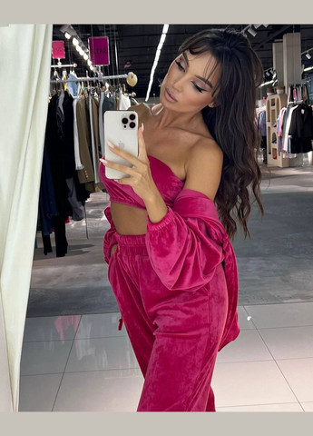 Літній спортивний костюм трійка для активного відпочинку та повсякденного носіння малиновий No Brand 1779-2 (347164014)