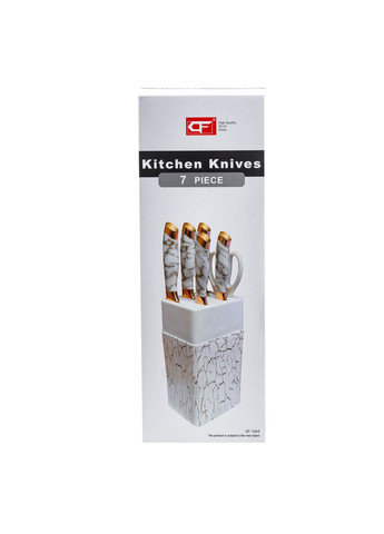 Набор кухонных ножей на подставке с точилом Kitchen Knives 6 предметов TS Kitchen (324070420)