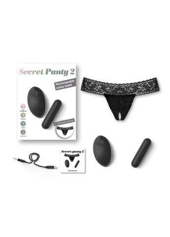 Вибратор Love To Love SECRET PANTY 2, в комплекте трусики, вибропуля, пульт ДУ, 10 режимов работы No Brand (366879103)